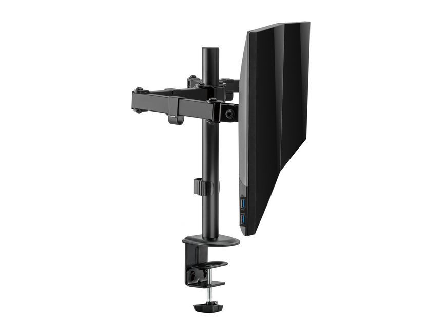 EQuip 17"-32" Articulating Dual Monitor Desk Mount Bracket Black