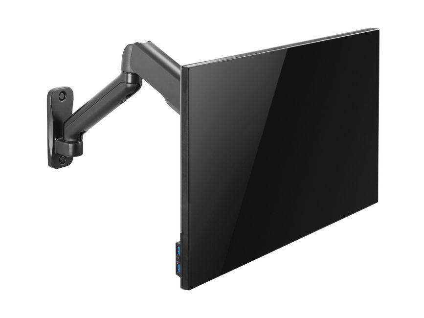 EQuip 17"-32" Single Monitor Wall-Mounted Bracket Black