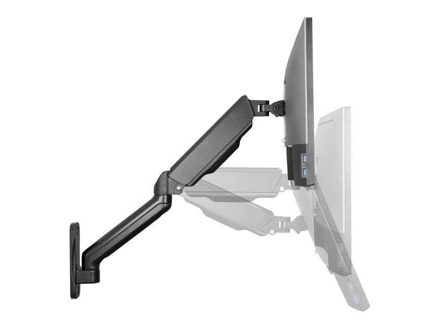 EQuip 17"-32" Single Monitor Wall-Mounted Bracket Black