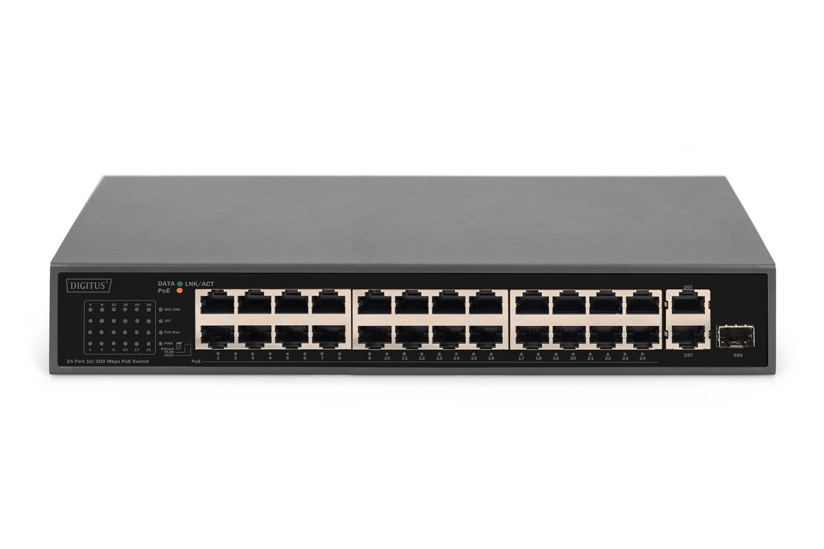 Digitus DN-95356 24 Port FE PoE Switch Black