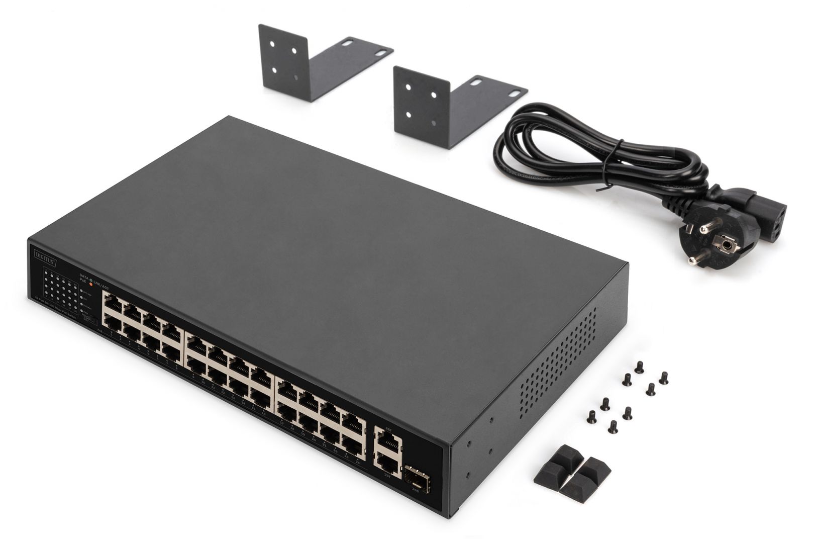 Digitus DN-95356 24 Port FE PoE Switch Black