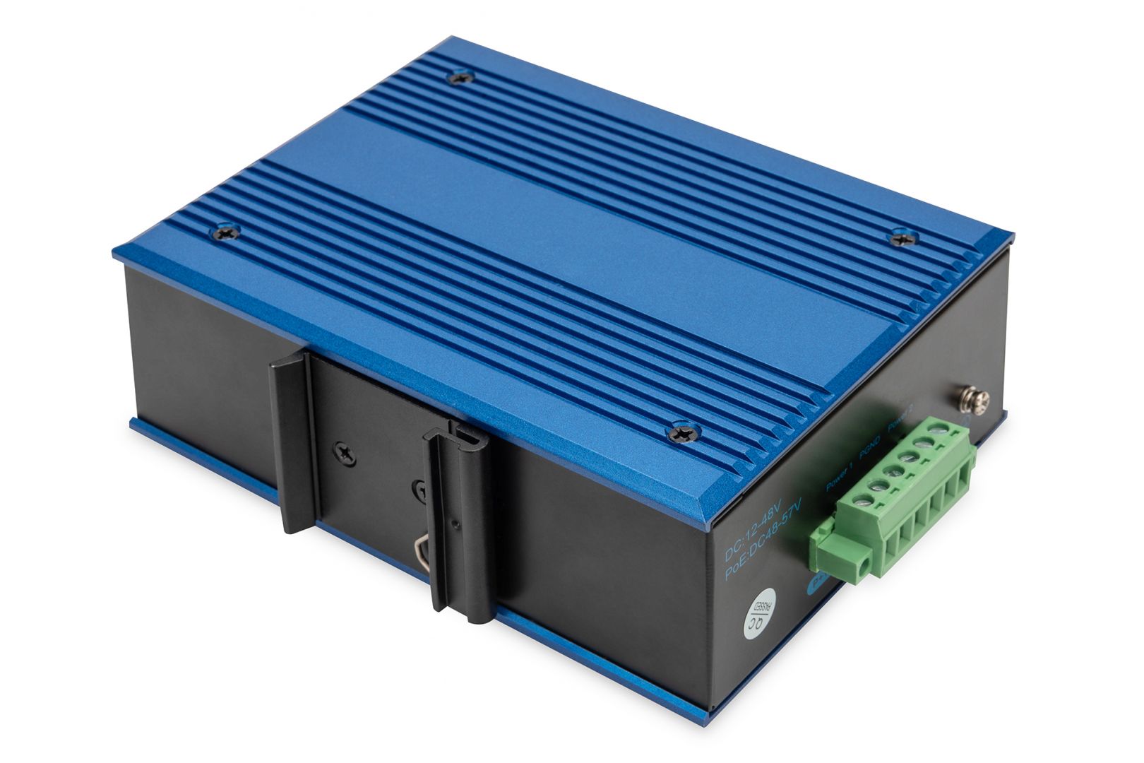 Digitus DN-651132 8-Port 10/100Base-TX to 100Base-FX Industrial Ethernet Switch Blue