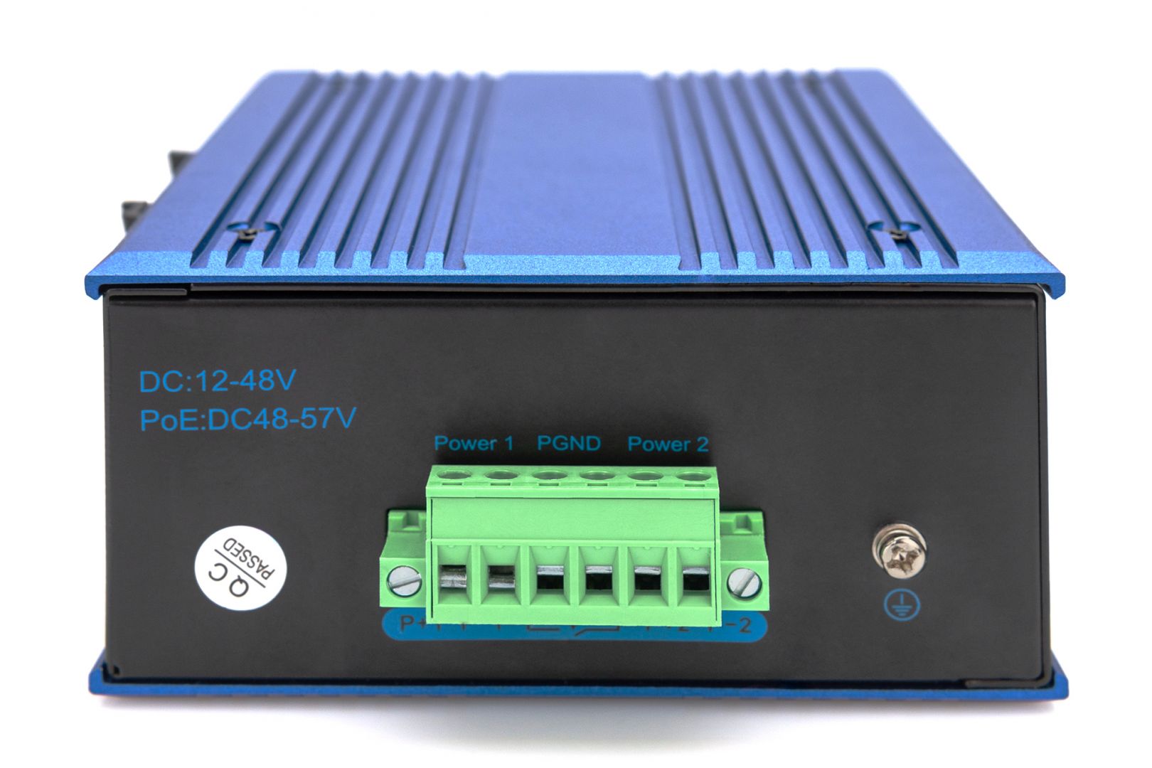 Digitus DN-651133 8-Port 10/100Base-TX(PoE) to 100Base-FX Industrial PoE Switch Blue