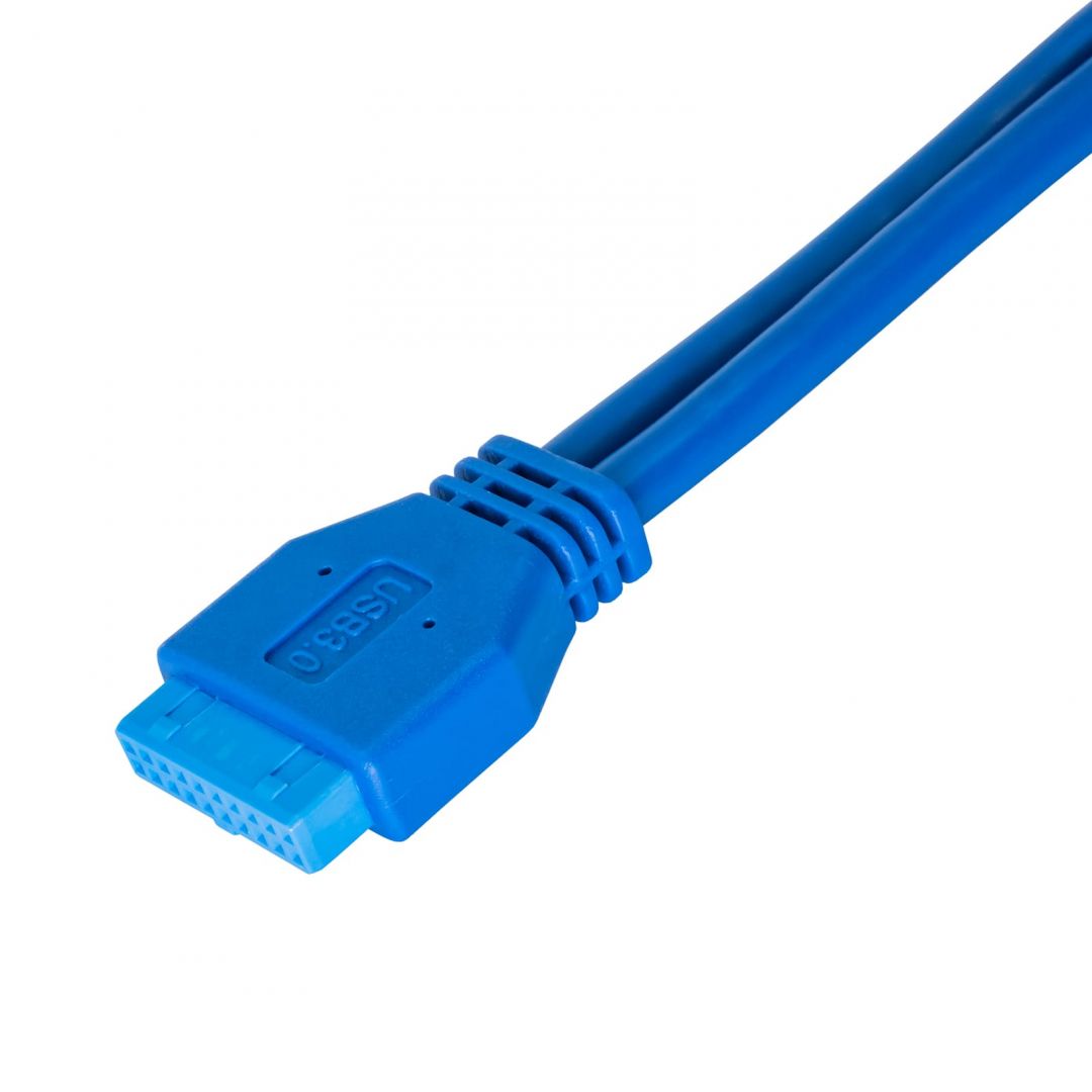 Akyga AK-CA-62 Adapter goldpin ATX / 2xUSB 3.0 cable 0,6m Blue