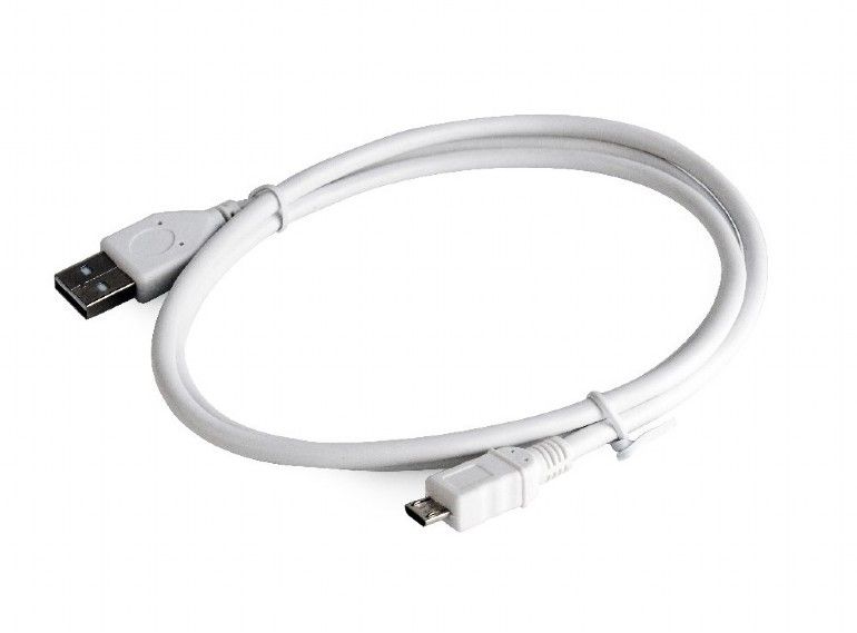 Gembird CCP-MUSB2-AMBM-W micro USB 2.0 cable AM-MBM5P 1m White