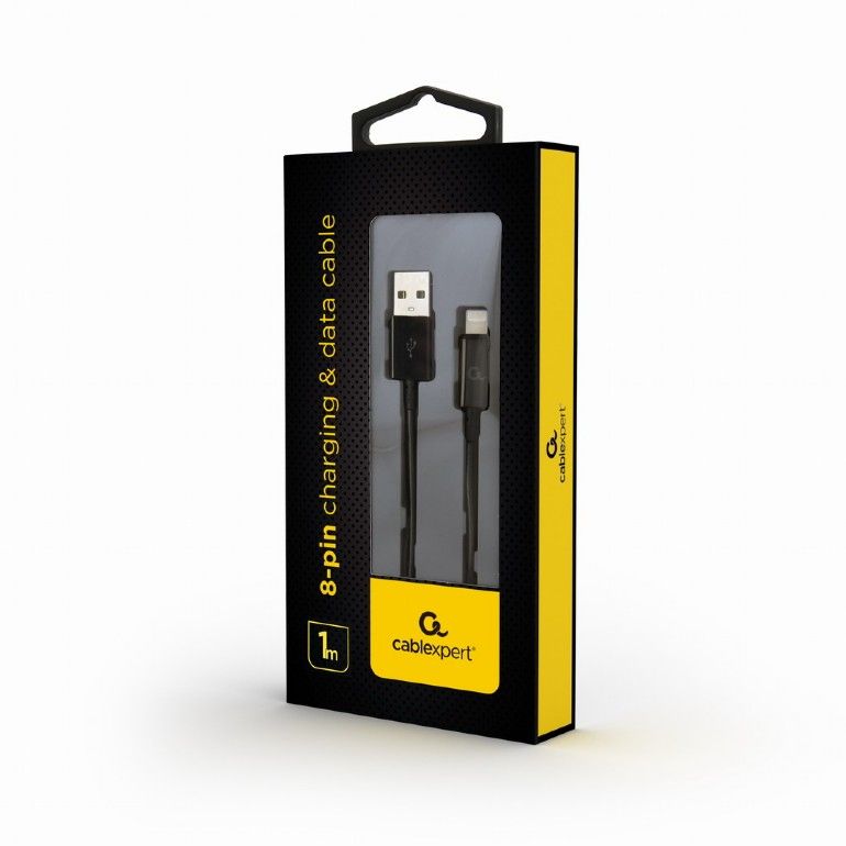 Gembird CC-USB2-AMLM-1M USB data sync and charging 8-pin cable 1m Black