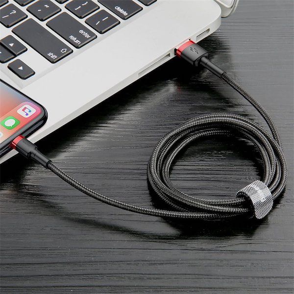 Baseus Cafule lightning Cable 2,4A 1m Black/Red