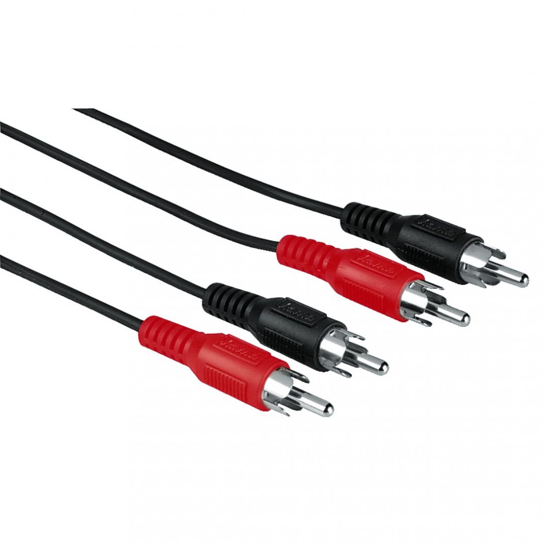 Hama FIC ECO 2RCA-2RCA összekötőkábel 50db/CSG 1,5m Black/Red