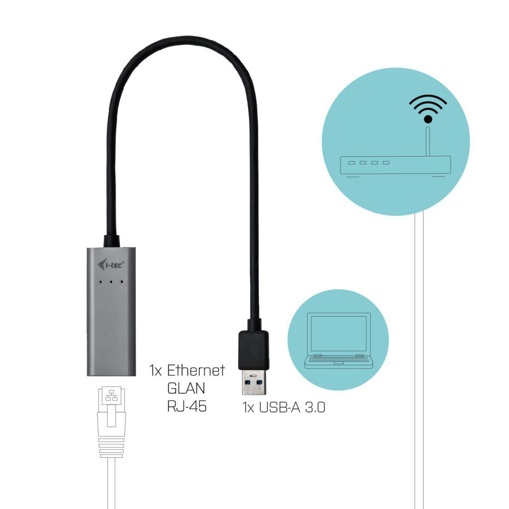 I-TEC USB 3.0 Metal Gigabit Ethernet Adapter