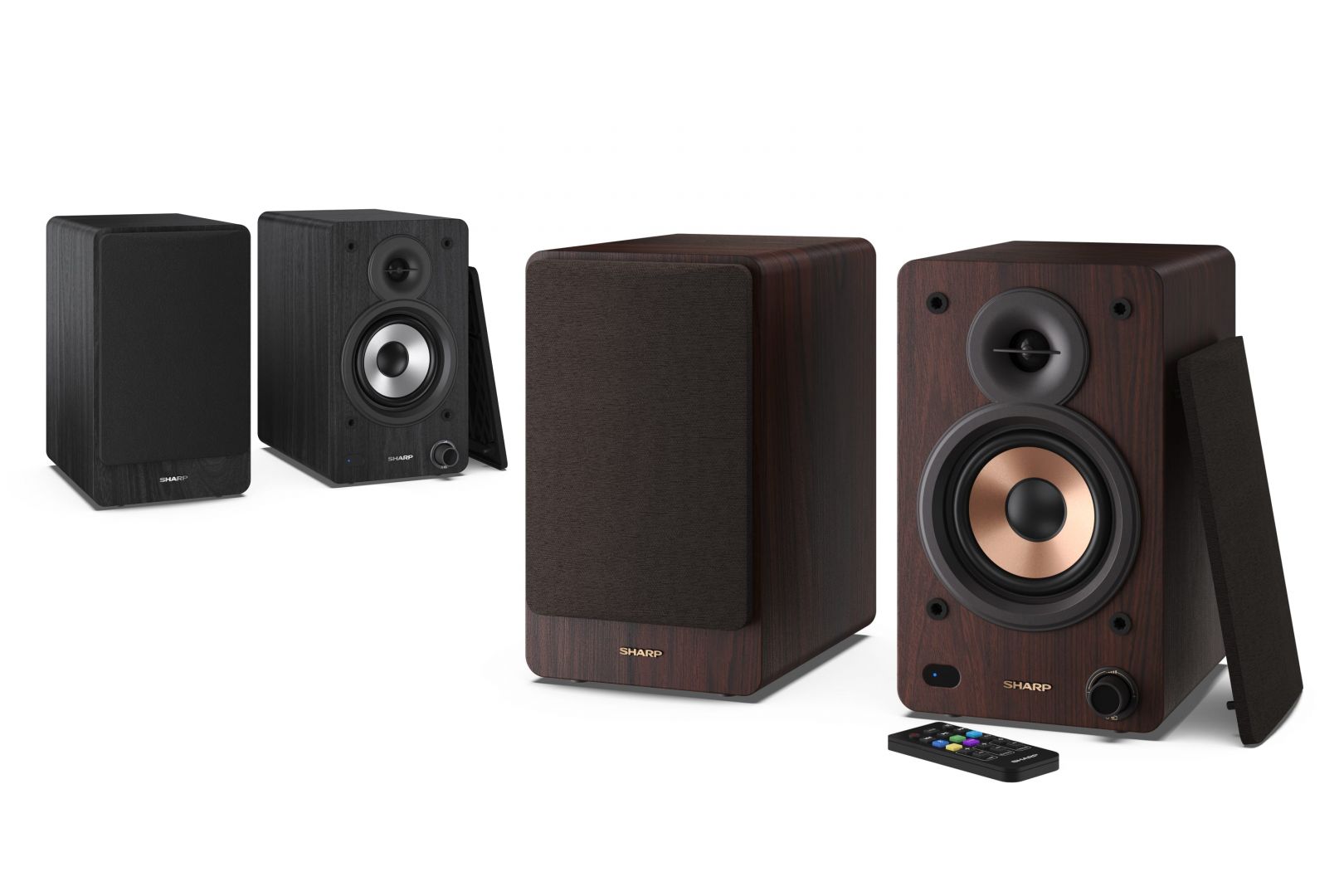 Sharp CP-SS30BR Bookshelf Speaker Brown