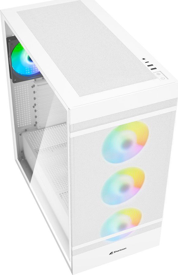 Sharkoon Rebel C50 RGB Tempered Glass White