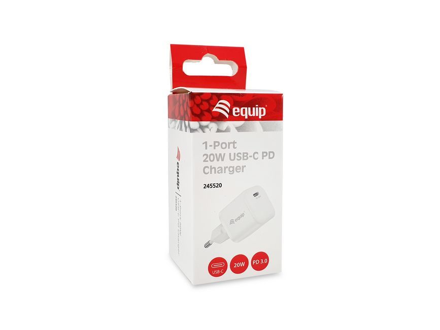 EQuip 1-Port 20W USB-C PD Charger White