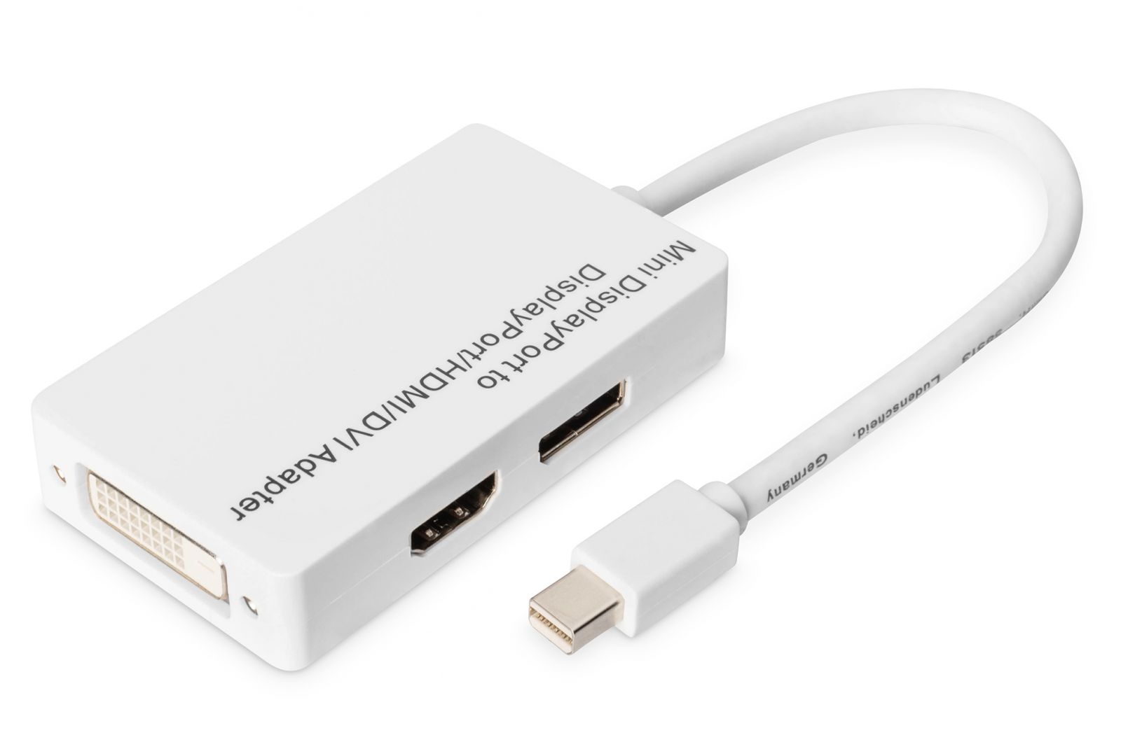 Digitus Mini DisplayPort Adapter/Converter Mini DP to DisplayPort HDMI+DVI 0,2m White