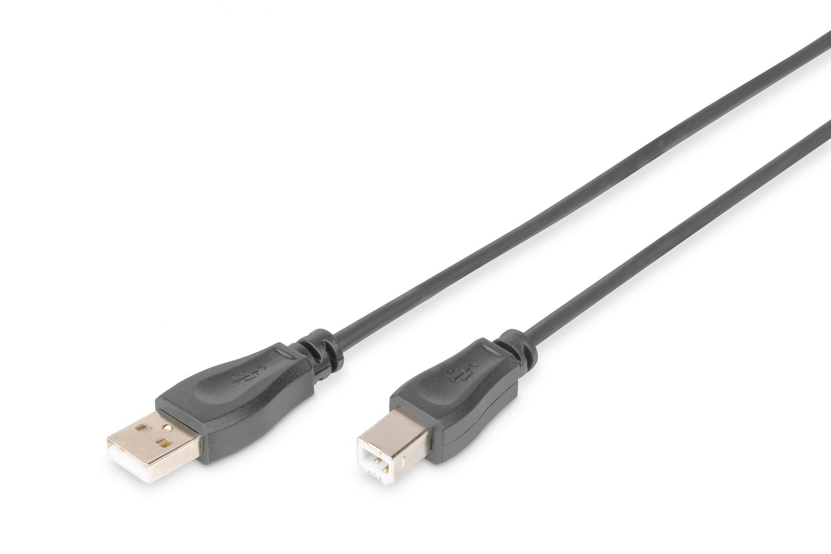 Digitus USB 2.0 connection cable, USB A to USB B 3m Black