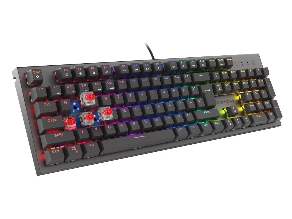 Genesis Thor 303 RGB Mechanical Outemu Red Switch Keyboard Black HU