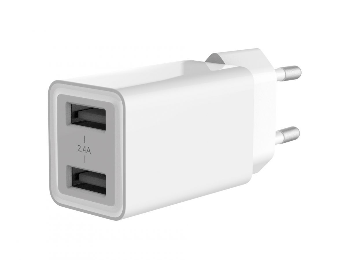 Conceptronic  ALTHEA06W 2-Port 12W USB Charger Adapter White