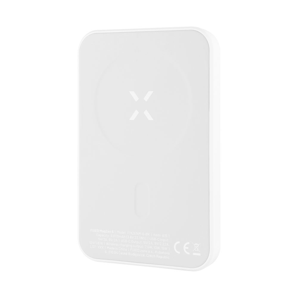 FIXED MagZen, 6 000 mAh, white