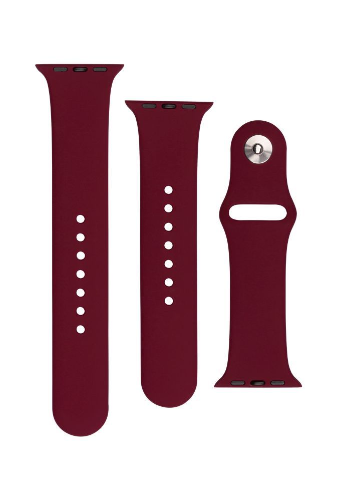 FIXED Silicone Strap Set for Apple Watch 42/44/45/49mm, burgundy red