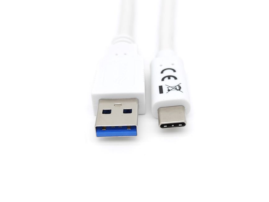 EQuip USB-C 3.2 Gen1 to USB-A cable 1m White