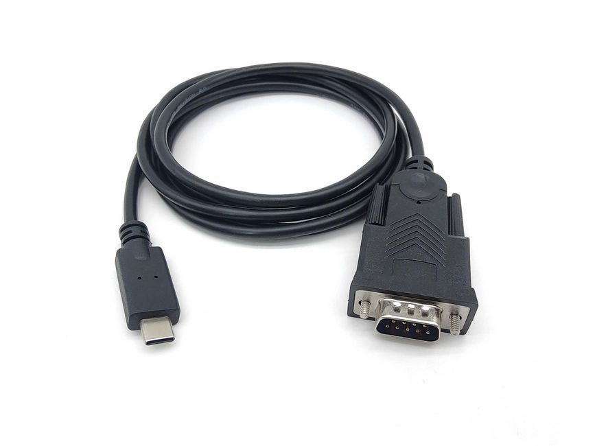 EQuip USB-C to Serial (DB9) cable 1,5m Black