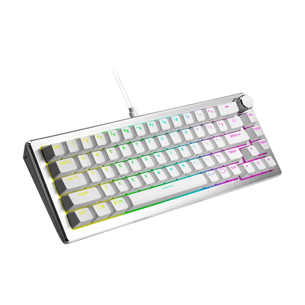 Cooler Master CK720 Red Switch Gaming Keyboard Silver White HU