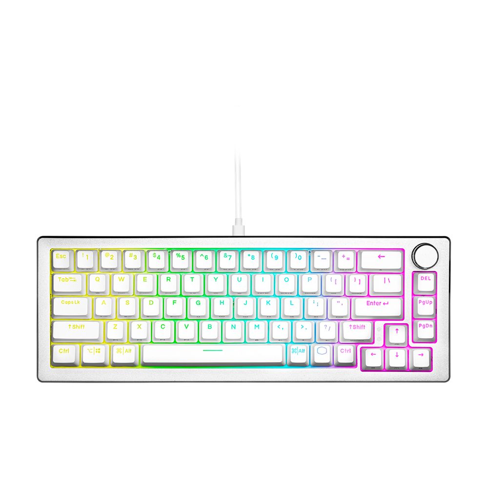 Cooler Master CK720 Red Switch Gaming Keyboard Silver White HU