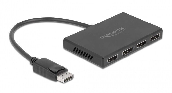 DeLock 4-Port Displayport Splitter Black