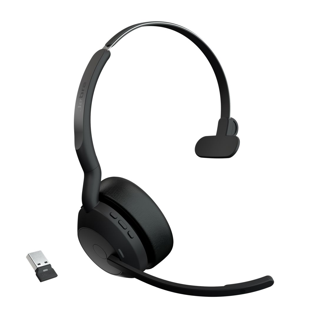 Jabra Evolve2 55 UC Mono with Link380a Wireless Bluetooth Headset Black