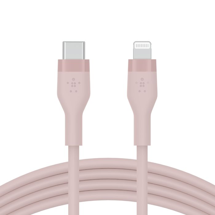 Belkin BoostCharge Flex USB-C Cable with Lightning Connector 1m Pink