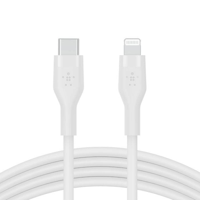 Belkin BoostCharge Flex USB-C Cable with Lightning Connector 1m White