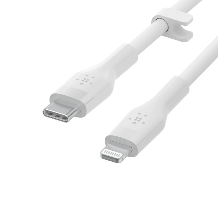 Belkin BoostCharge Flex USB-C Cable with Lightning Connector 1m White