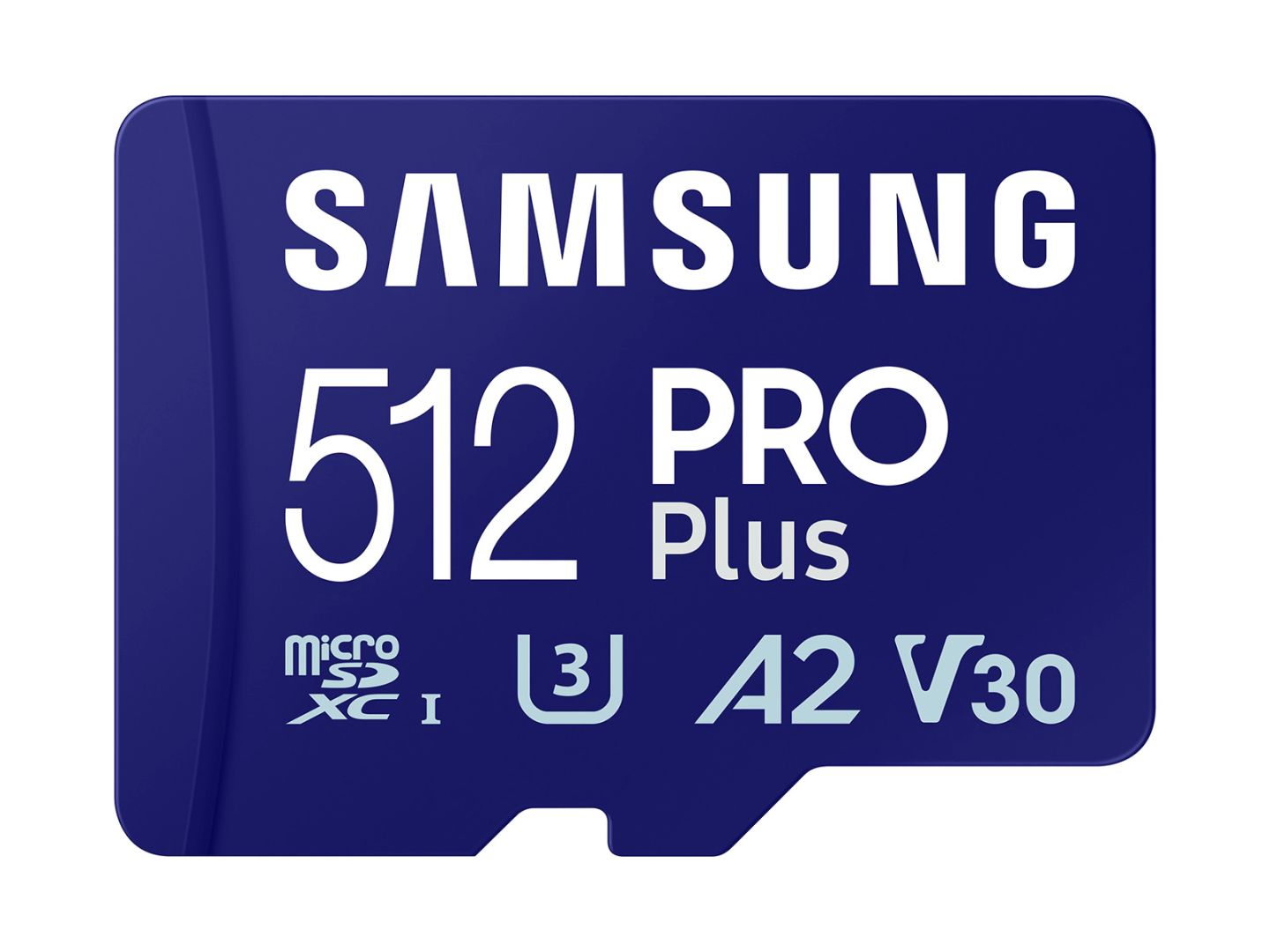 Samsung 512GB microSDXC Pro Plus Class10 U3 A2 V30 + adapterrel