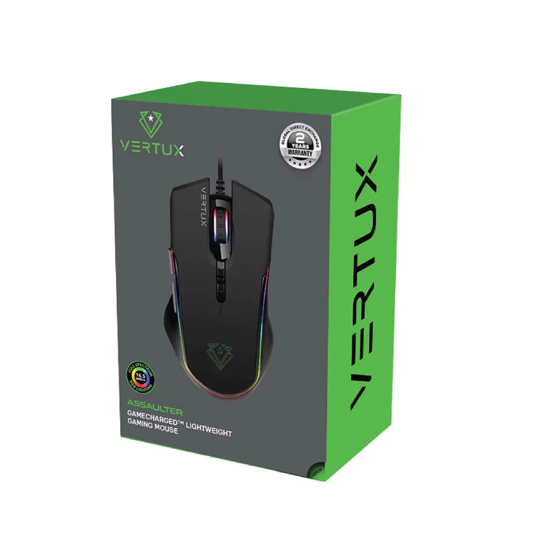 VERTUX Assaulter RGB Gaming Mouse Black