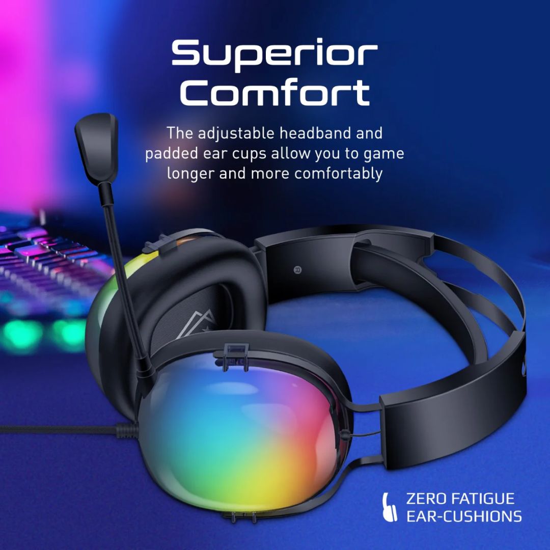 VERTUX Sirius RGB Gaming Headset Black