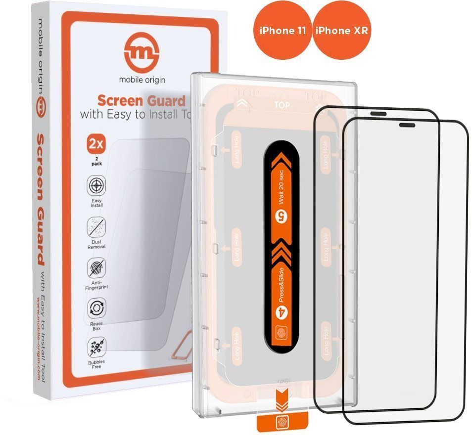 Mobile Origin Screen Guard iPhone 11/XR with easy applicator 2 pack