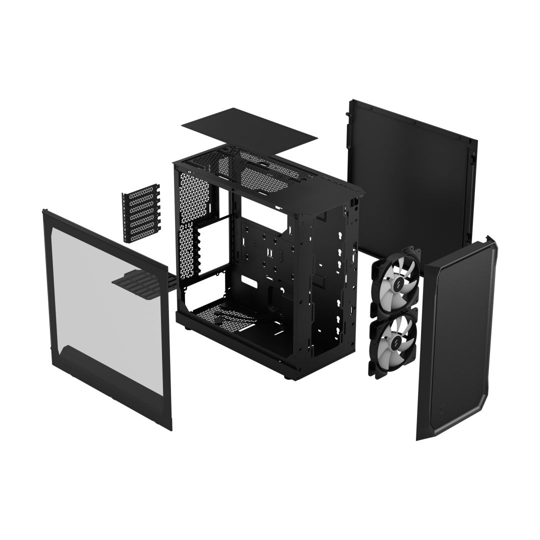 Fractal Design Focus 2 Tempered Glass Black TG Clear Tint