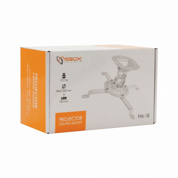 SBOX PM-18 CEILING MOUNT FOR PROJECTOR White