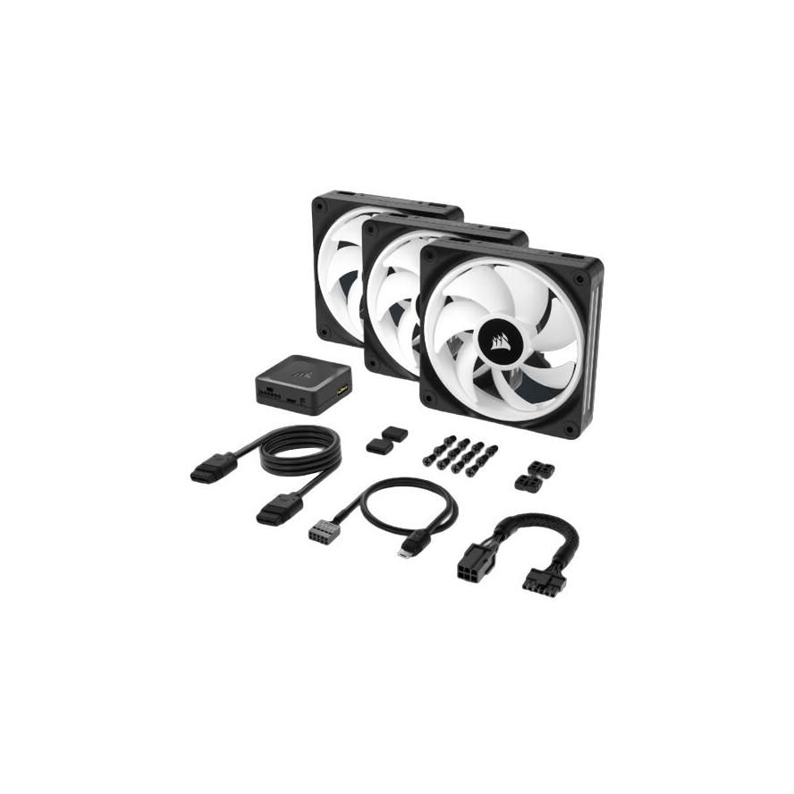 Corsair iCUE LINK QX120 RGB 120mm PWM PC Fans Starter Kit with iCUE LINK System Hub