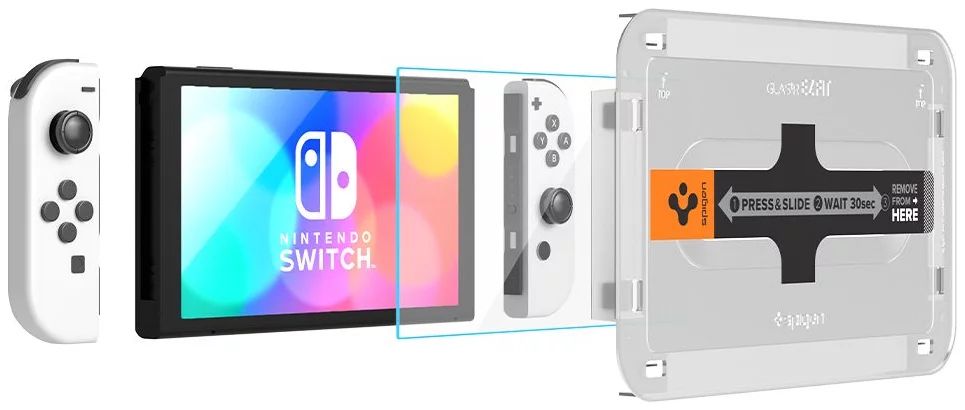 Spigen Glass tR EZ Fit 2 Pack Nintendo Switch Oled