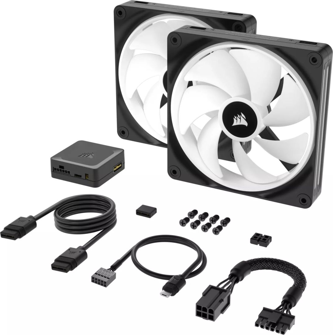 Corsair iCUE LINK QX140 RGB 140mm PWM PC Fans Starter Kit with iCUE LINK System Hub