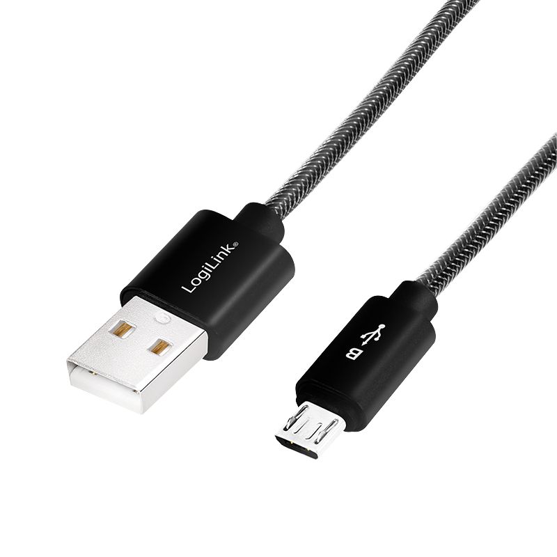 Logilink USB 2.0 cable USB-A/M to Micro-USB/M 1m Black