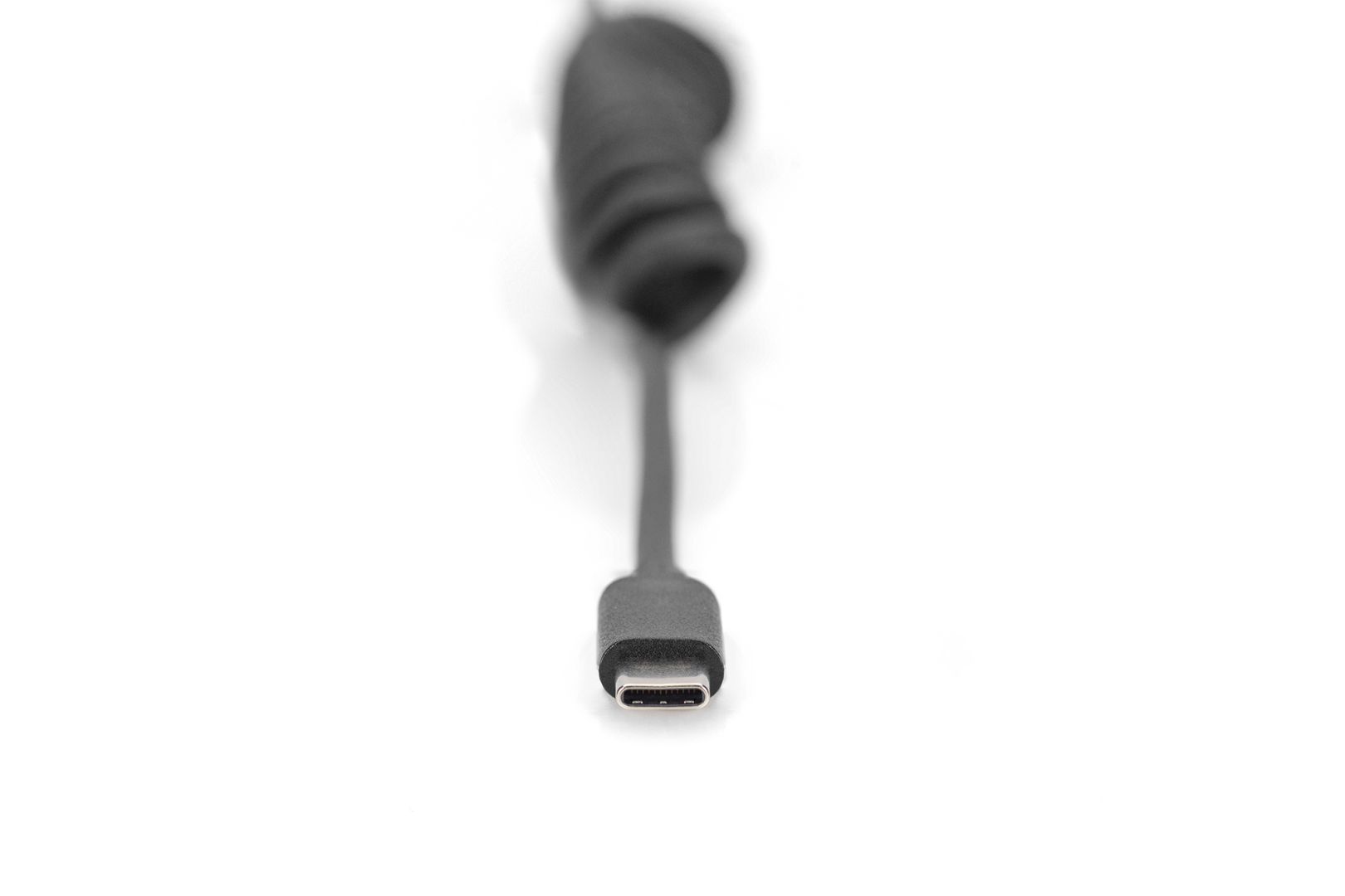 Digitus USB 2.0 - USB C to USB C Spiral Cable 1m Black