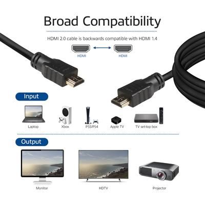 ACT HDMI High Speed v2.0 HDMI-A male - HDMI-A male cable 2m Black