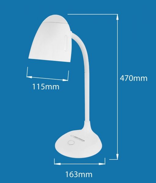 Esperanza Electra E27 Desk Lamp White