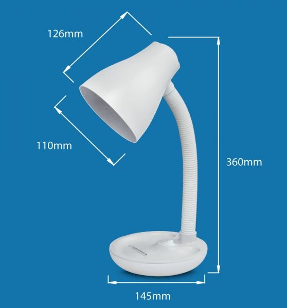 Esperanza Atria E27 Desk Lamp Blue