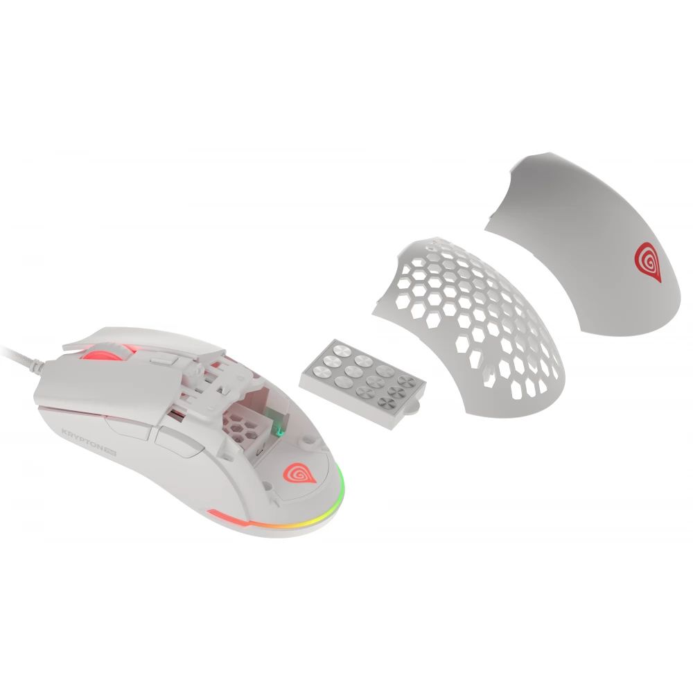 Genesis Krypton 750 RGB Gaming Mouse White