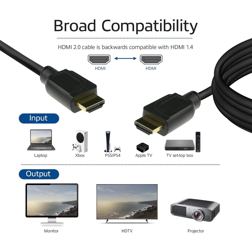 ACT HDMI High Speed premium certified v2.0 HDMI-A male - HDMI-A male cable 1m Black