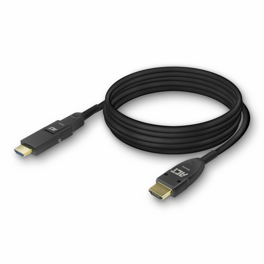 ACT HDMI High Speed with detachable connector v2.0 HDMI-A male - HDMI-A male active optical cable 20m Black