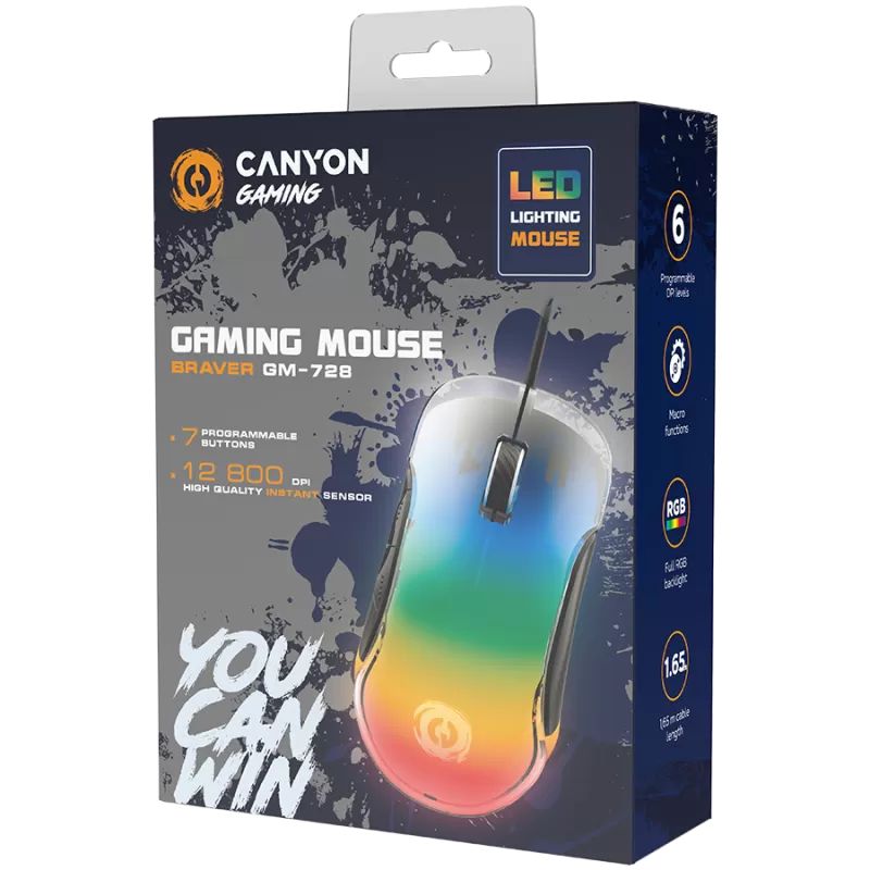 Canyon Braver GM-728 RGB Gaming Mouse Black