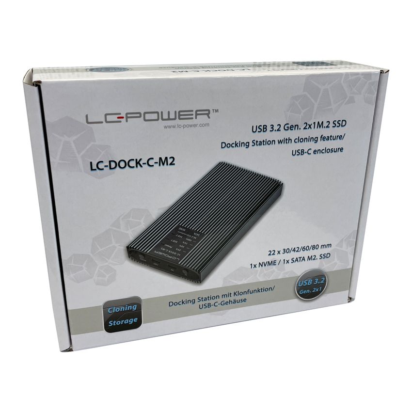 LC Power LC-DOCK-C-M2 Docking Station Black